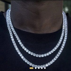 Gld shop 5mm round cut tennis necklace